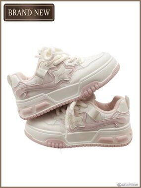 Y2K Platform Chunky Sneakers Women Cute Travel Walking Athletic Shoes
